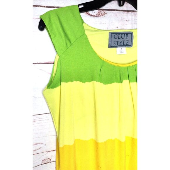 Rare Club Style Yellow Polyester Spandex Fitted Nightgown/Leisure Dress Size 8 - Picture 10 of 15